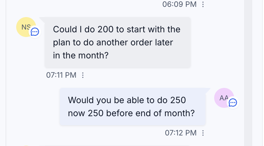 Starting With 200 - More Volume Planned Later